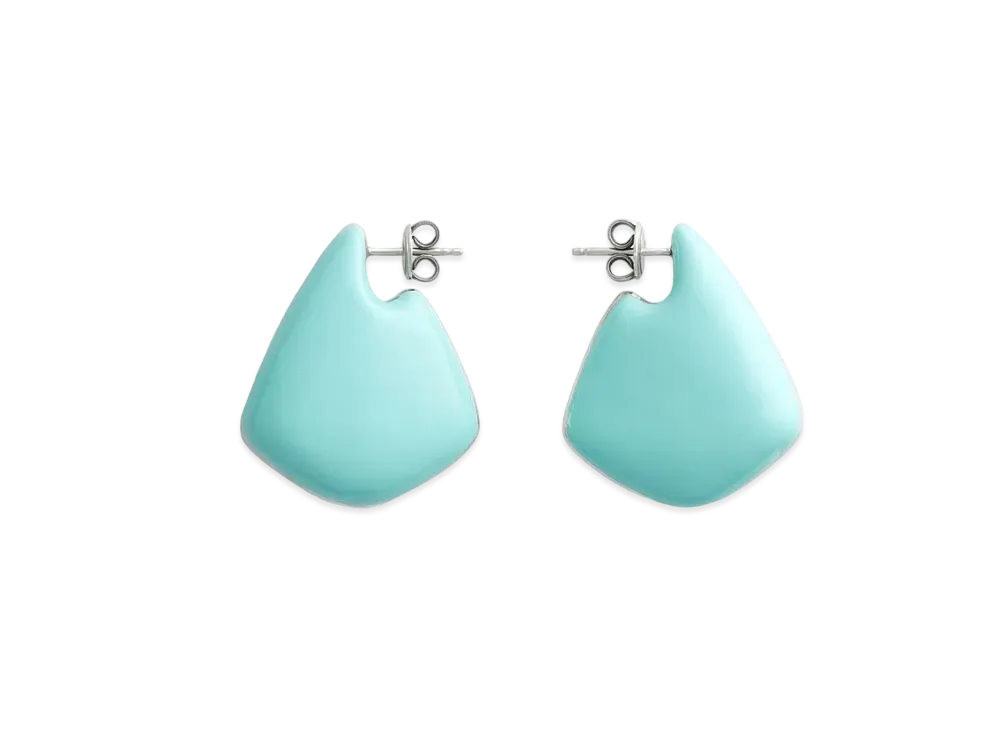 Bottega Veneta Small Fin Earrings "Green Oasis"