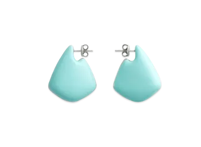 Bottega Veneta Small Fin Earrings "Green Oasis"