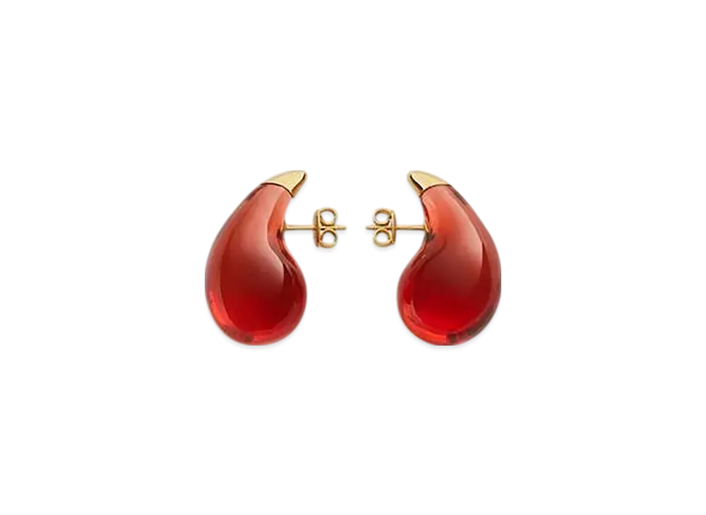 Bottega Veneta Small Drop Earrings "Hibiscus"