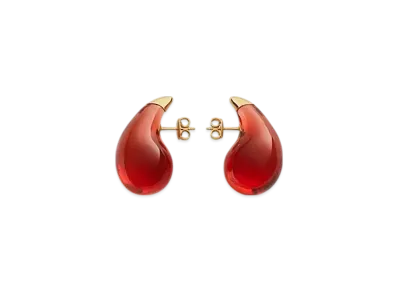 Bottega Veneta Small Drop Earrings "Hibiscus"