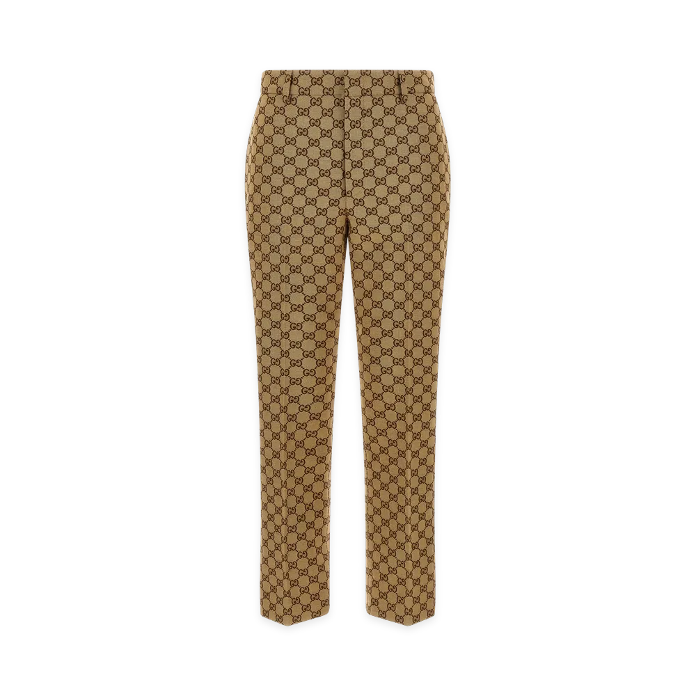 GUCCI Women's GG Fabric Trousers "Beige"