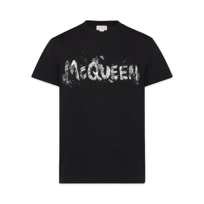 Alexander McQUEEN McQueen Graffiti T-shirt "Black Grey"