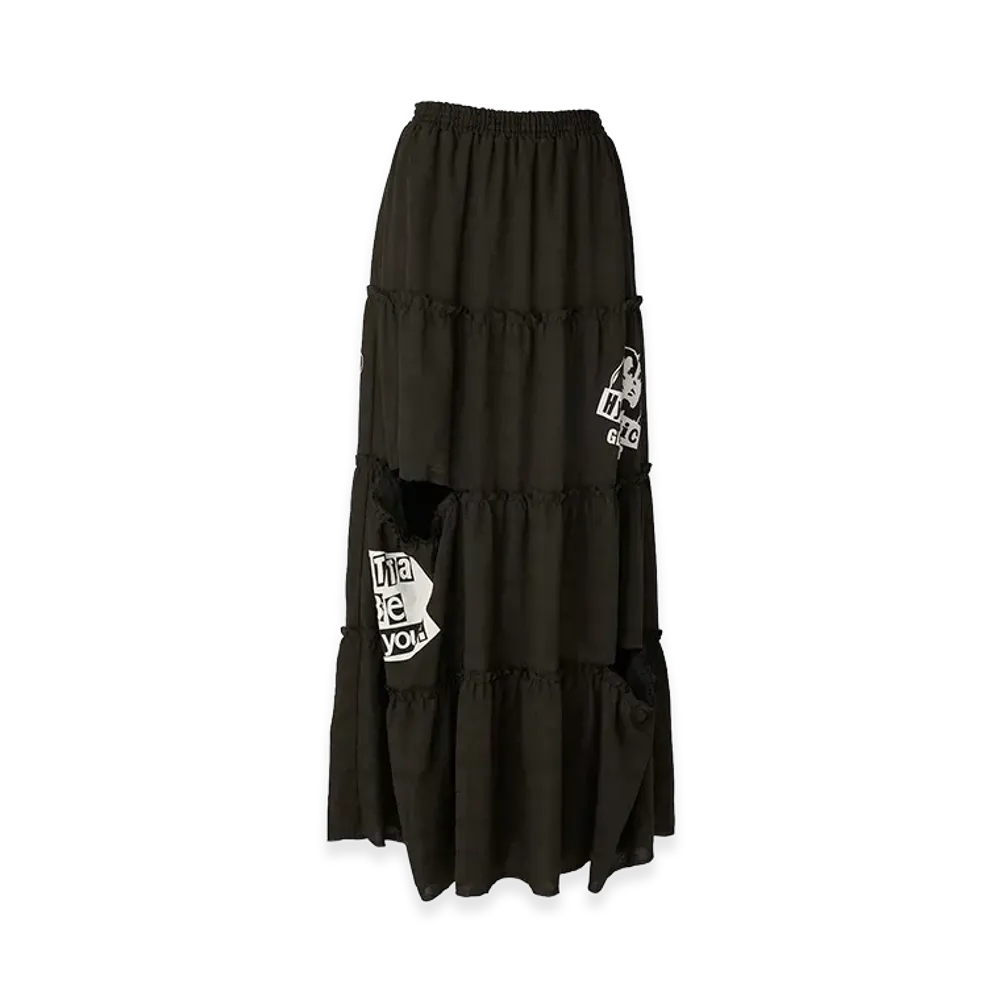 HYSTERIC GLAMOUR Hysteric Typical Girls Tiered Skirt "Black"