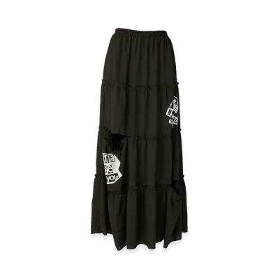 HYSTERIC GLAMOUR Hysteric Typical Girls Tiered Skirt "Black"