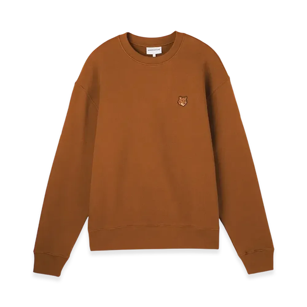 Maison Kitsune Bold Fox Head Patch Comfort Sweatshirt "Tobacco"