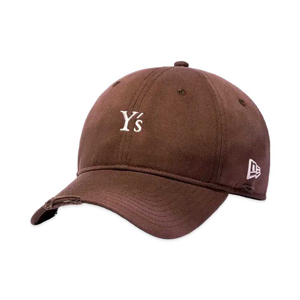 NEW ERA x Y's 9Twenty Long Visor FW26 Damaged "Brown"