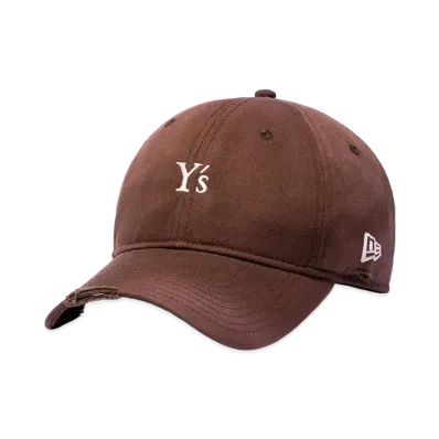 NEW ERA x Y's 9Twenty Long Visor FW26 Damaged "Brown"