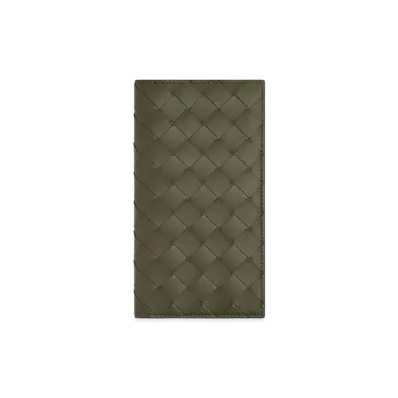 Bottega Veneta Intrecciato Long Wallet "Crocodile"