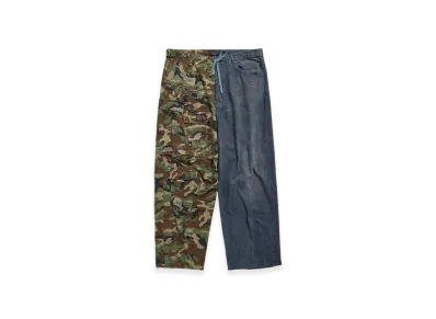 BALENCIAGA Dark Camo Hybrid Baggy Pants "Dark Blue"