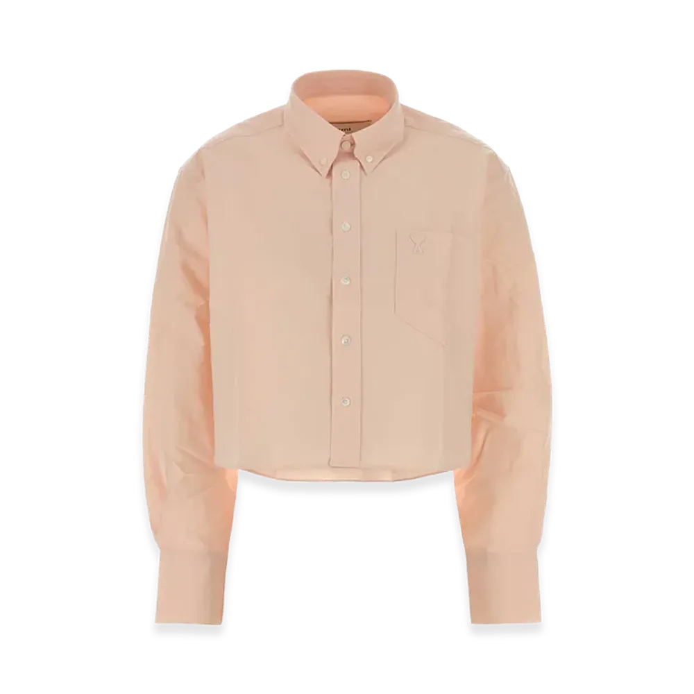AMI PARIS Women's Oxford Oversize Shirt "Light Pink"