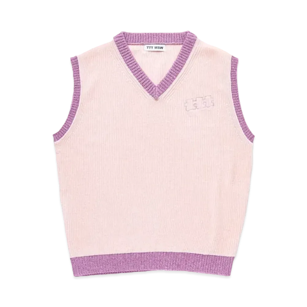 TTT MSW Lame Knit Vest "Pink"