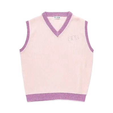 TTT MSW Lame Knit Vest "Pink"