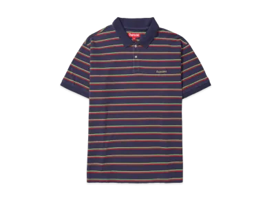 Supreme Washed Stripe Polo "Navy"