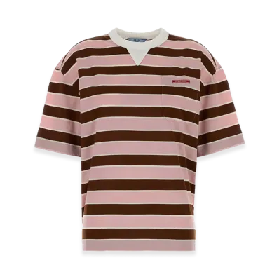 PRADA Women's Embroidered Cotton Oversize T-Shirt "Multicolor"