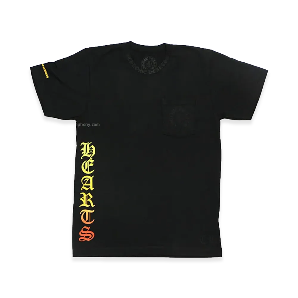 Chrome Hearts Horseshoe & Gradient Script Neck Logo S/S T-Shirt "Black"
