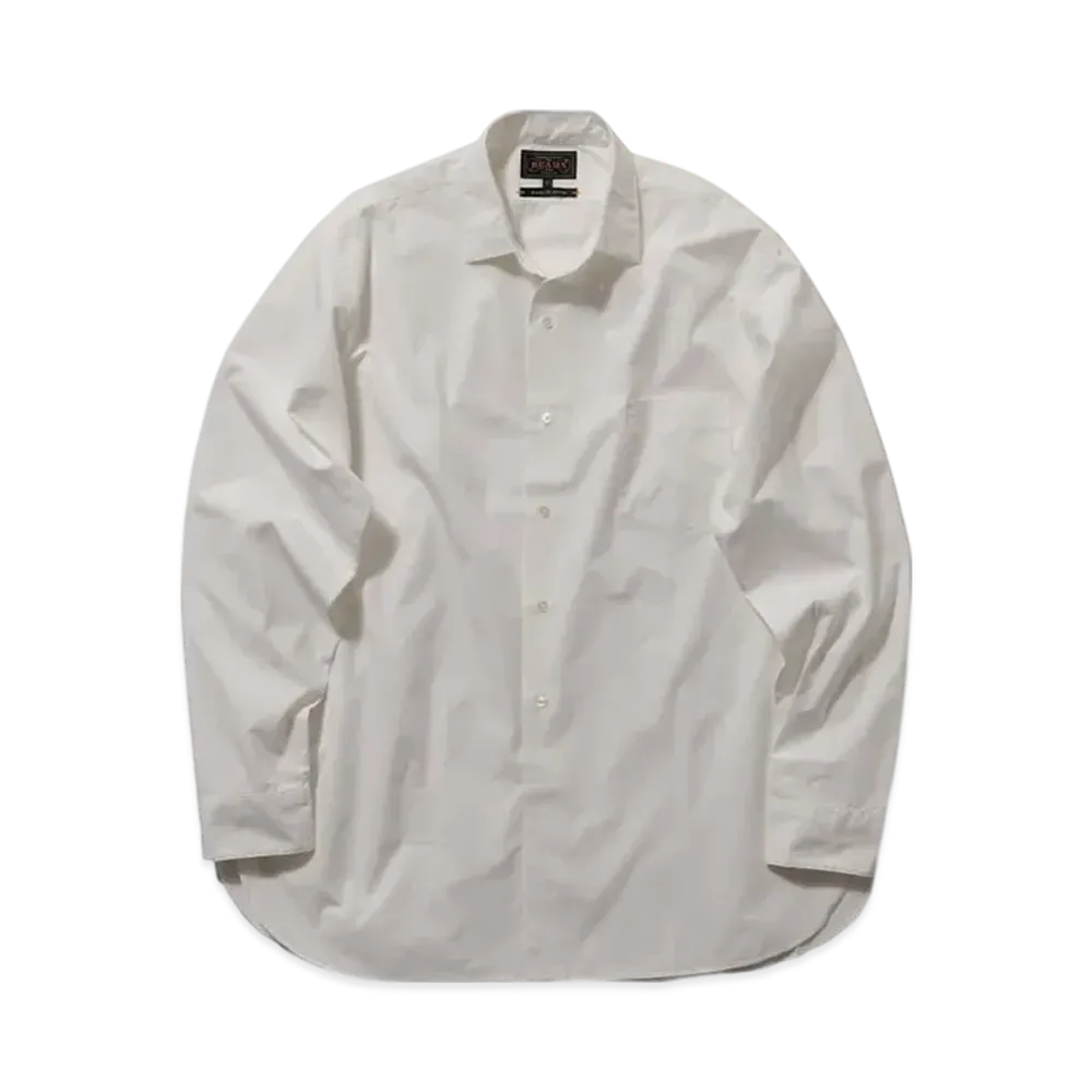 BEAMS REG Collar 120/3 Broad Classic Fit "White"