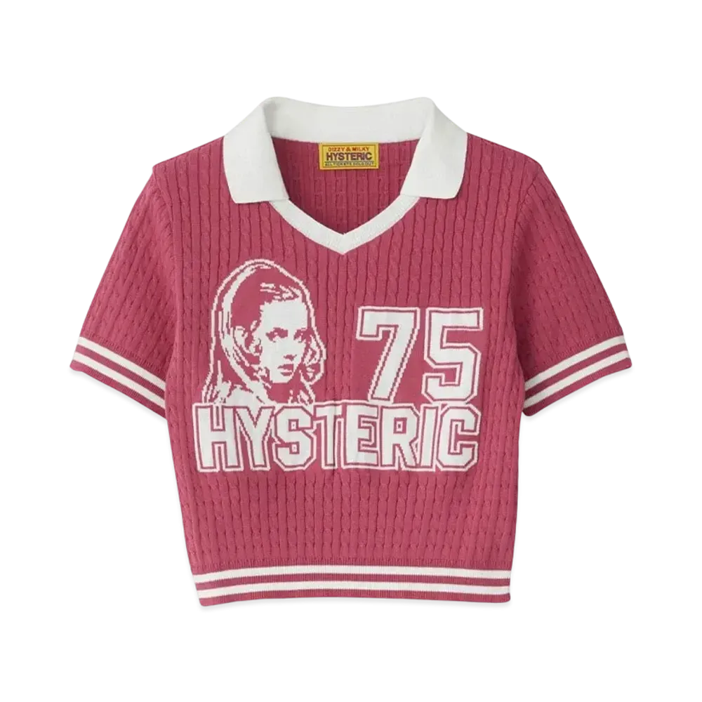 HYSTERIC GLAMOUR Hysteric 75 Jacquard Chibi Shirt "Pink"