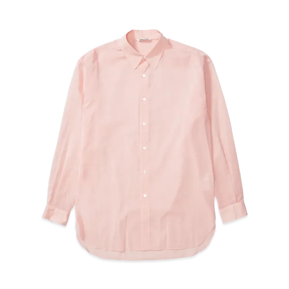 AURALEE Hard Twist Finx Organdy Shirt "Light Pink"