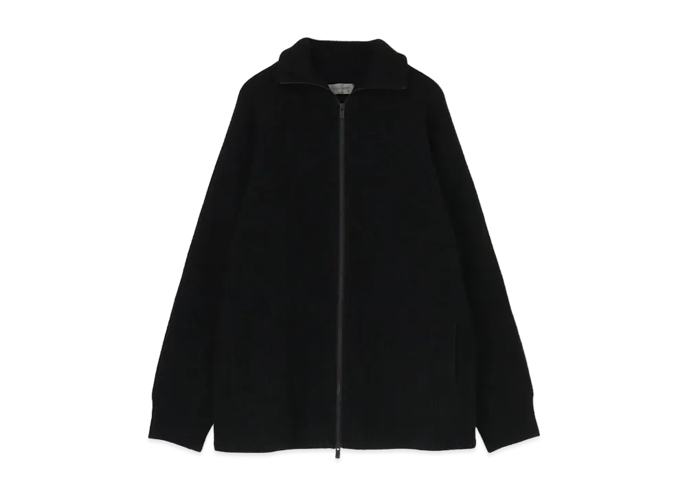 Yohji Yamamoto Pour Homme 5G HALF CARDIGAN DRIVERS KNIT "Black"