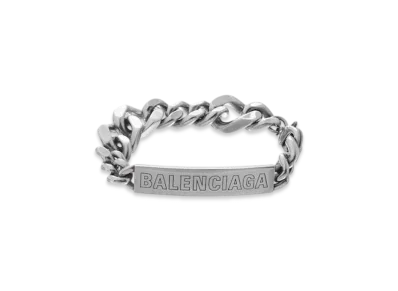 BALENCIAGA Plate Twist Bracelet "Silver"