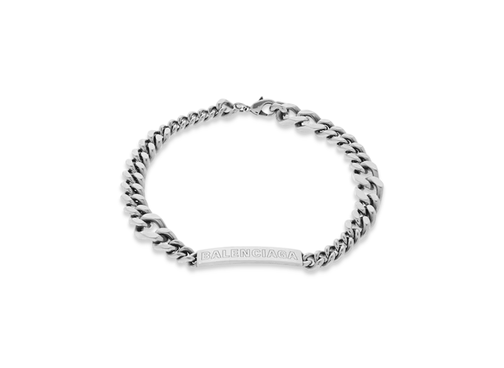 【BALENCIAGA】Plate Twist ネックレス アンティークシルバー Plate Twist Bracelet in Antique Silver | Balenciaga US