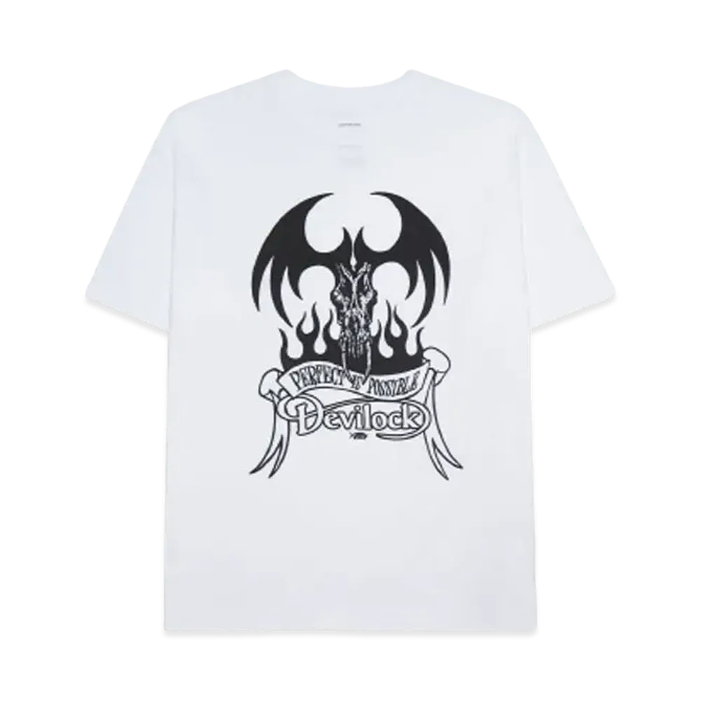 DEVILOCK FIRE TATTOO LOGO TEE "WHITE"
