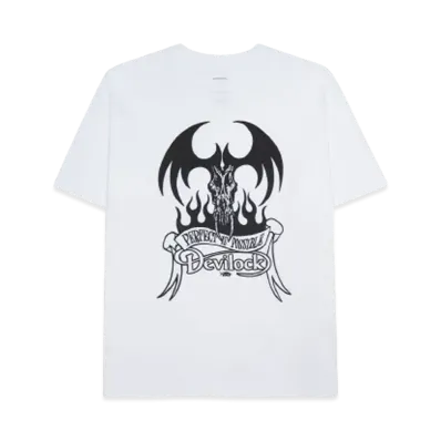 DEVILOCK FIRE TATTOO LOGO TEE "WHITE"