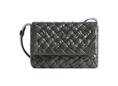 Bottega Veneta Small Rumple Messenger "Light/Graphite"