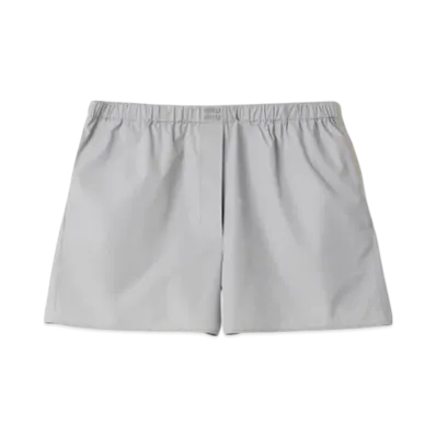 MIU MIU Women's Poplin Boxers "Aluminum"