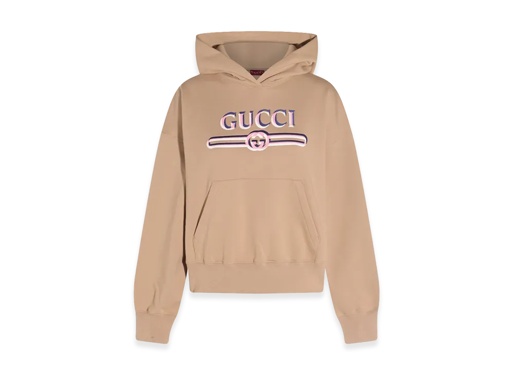 GUCCI Women's Logo Hoodie "Beige"