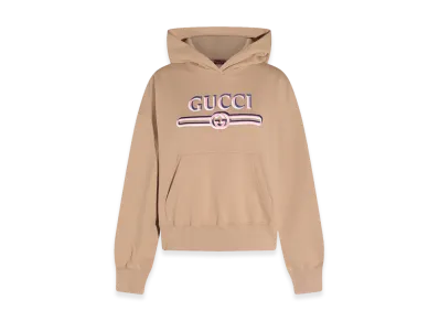 GUCCI Women's Logo Hoodie "Beige"