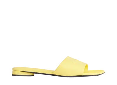 BALENCIAGA Women's Duty Free Flat Sandal in Shiny Soft Sheepskin "Yellow"