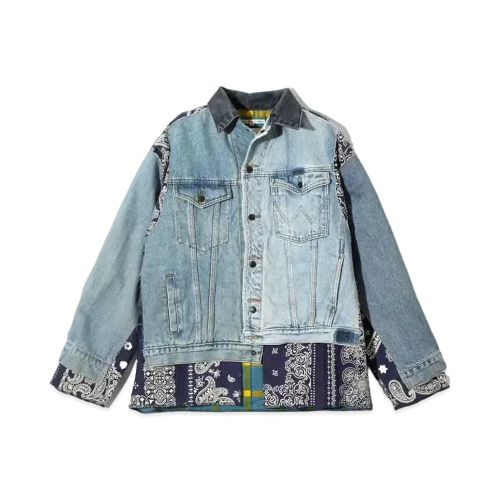 Needles x MIYAGIHIDETAKA Jean Jacket + Flannel - Covered Reversible Jacket "Type 2"