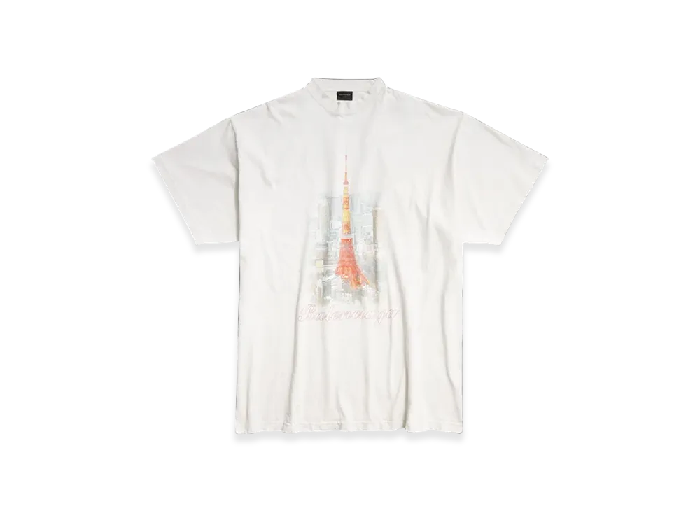 BALENCIAGA Ginza Store Oversized T-Shirt "Off White"