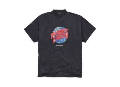 BALENCIAGA Planet Earth T-Shirt Oversized "Black"