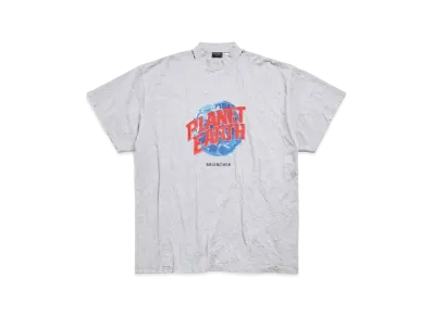 BALENCIAGA Planet Earth T-Shirt Oversized "Gray"