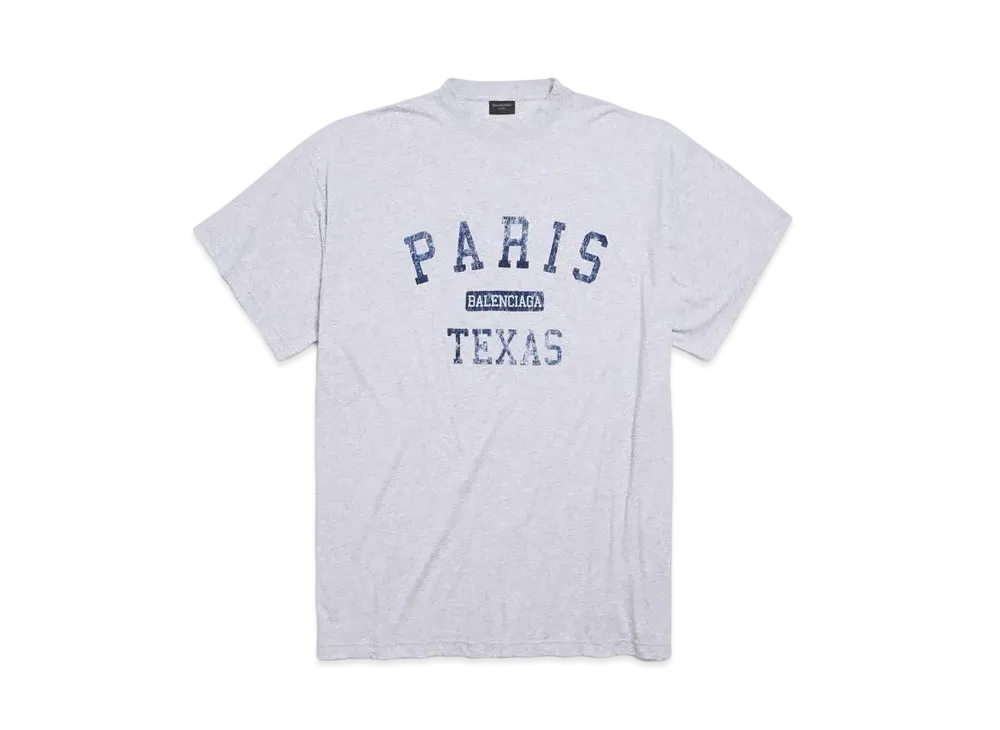 BALENCIAGA Paris, France T-Shirt Oversized in Thin Jersey "Heather Grey"