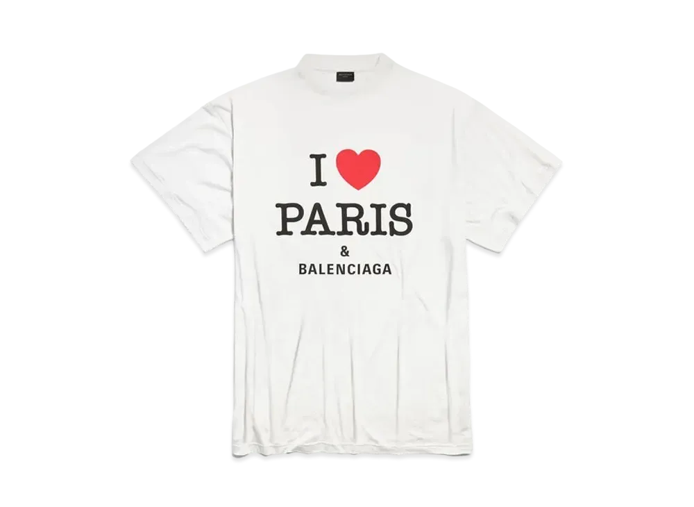 バレンシアガ アイ ラブ パリス & バレンシアガ Tシャツ オーバー