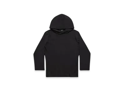 BALENCIAGA Inside-Out Long Sleeve Hooded Fitted T-Shirt "Black"