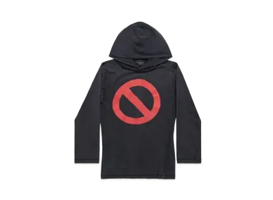 BALENCIAGA Men's Balenciaga Music | BFRND Series Inside-Out Long Sleeves Hooded T-Shirt "Black"