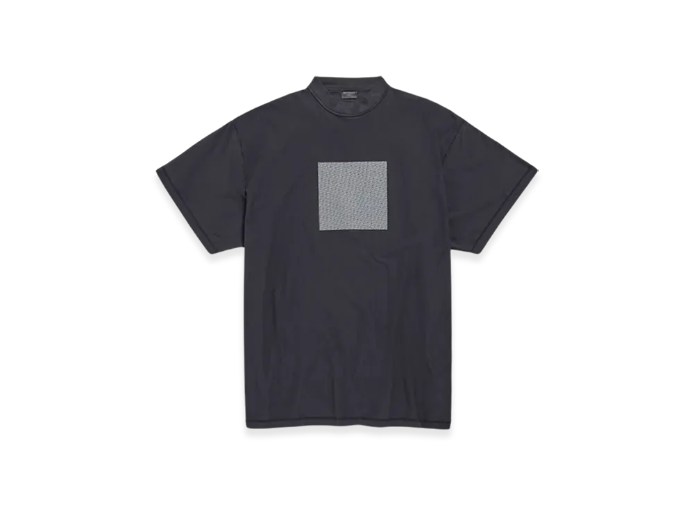 BALENCIAGA Text Block Inside-Out T-Shirt Oversized "Black White"