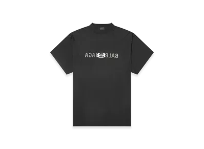 BALENCIAGA Ai Logo Inside Out Oversized T-Shirt "Faded Black"