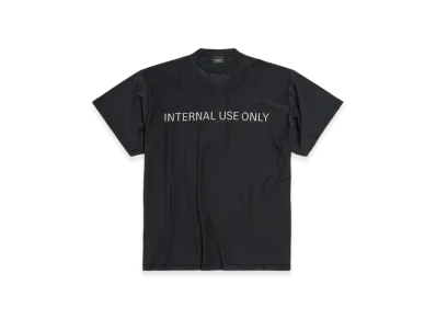 BALENCIAGA Women's Internal Use Only Inside Out T-Shirt Oversized "Black"