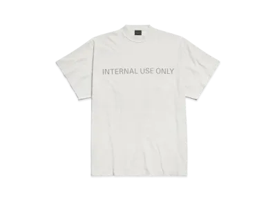 BALENCIAGA Internal Use Only Inside-Out T-Shirt Oversized Vintage Jersey "Off White"