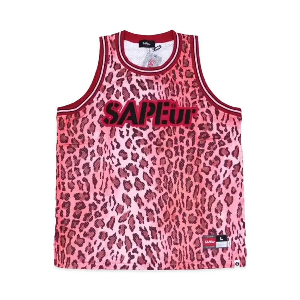 SAPEur Basket Tank Top "Leopard Red"