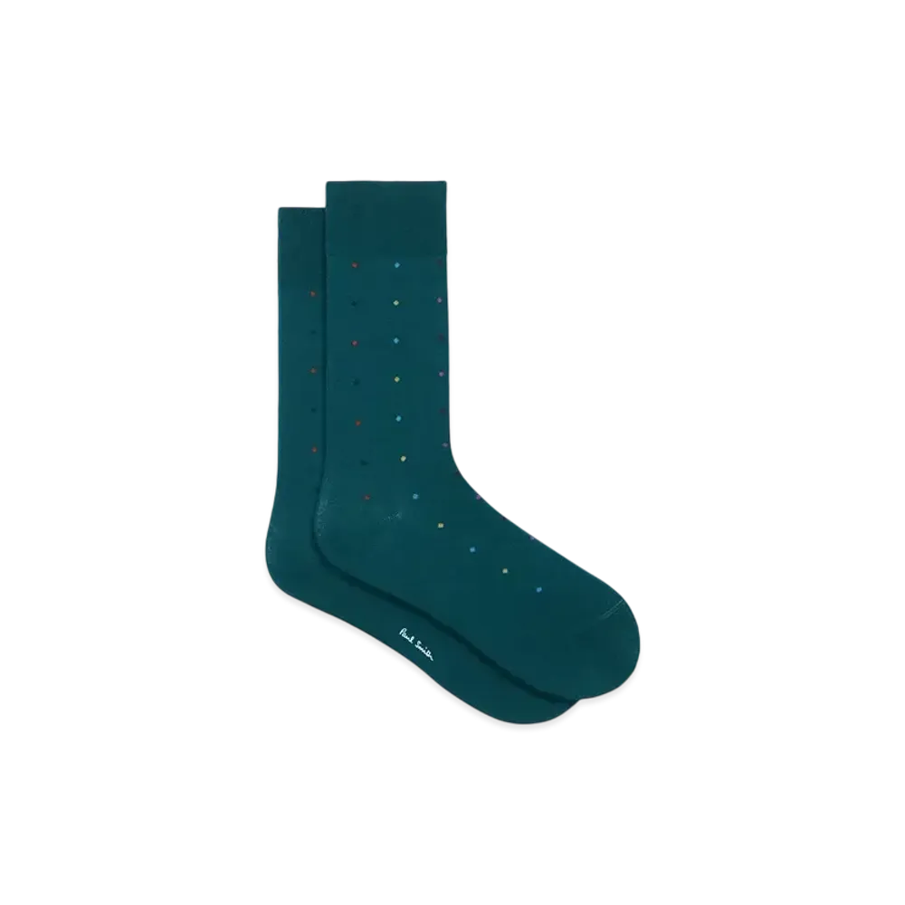 Paul Smith Multicolor Dot Socks "BlueGreen"