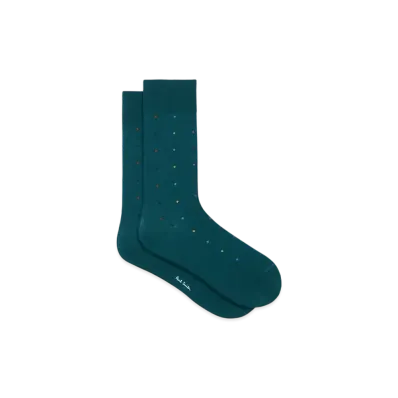 Paul Smith Multicolor Dot Socks "BlueGreen"