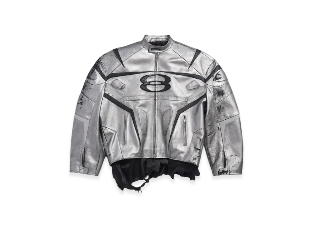 BALENCIAGA Unity Sports Icon Racer Jacket "Silver"