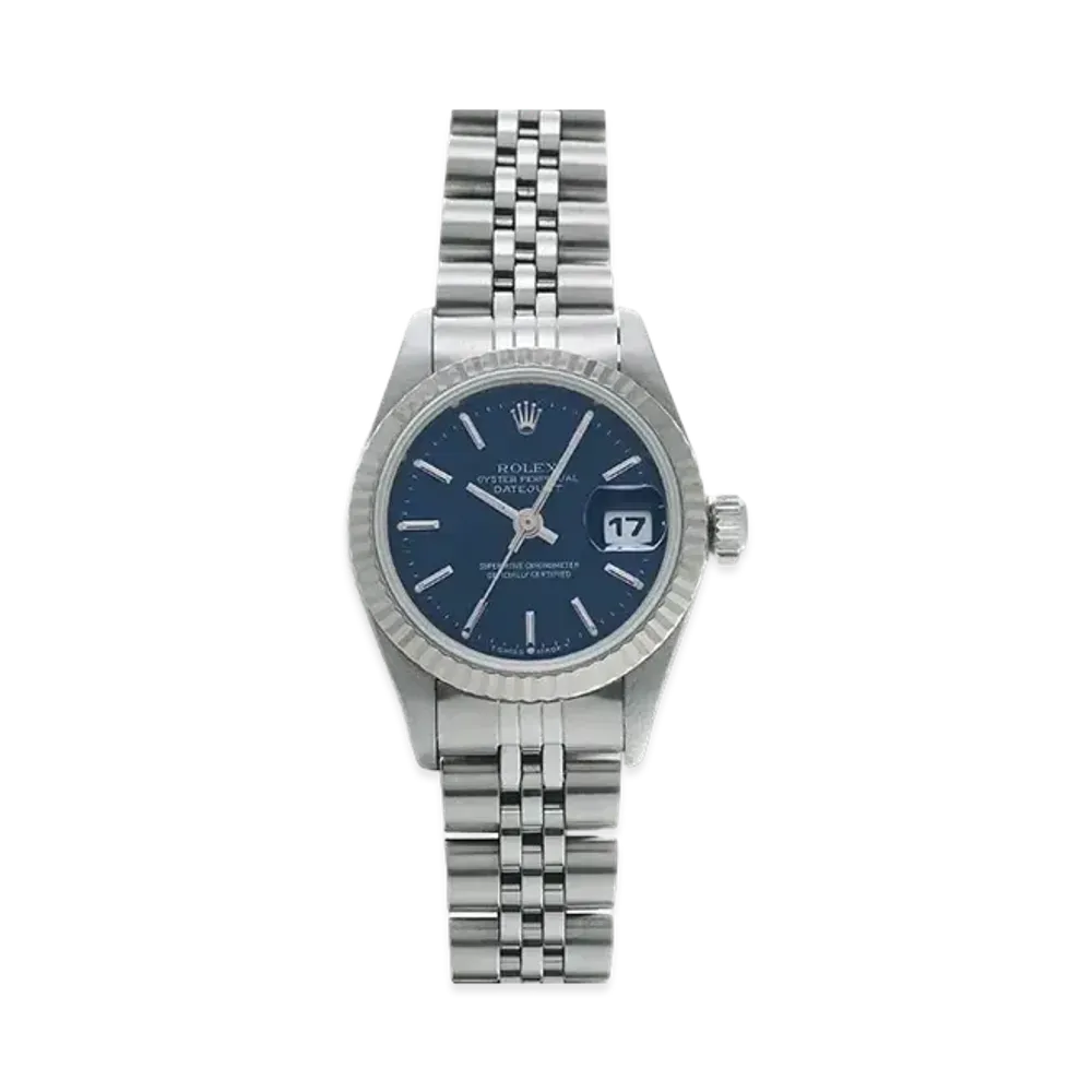 ROLEX Lady-Datejust "Blue/Stainless Steel/White Gold"