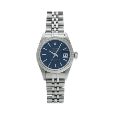 ROLEX Lady-Datejust "Blue/Stainless Steel/White Gold"